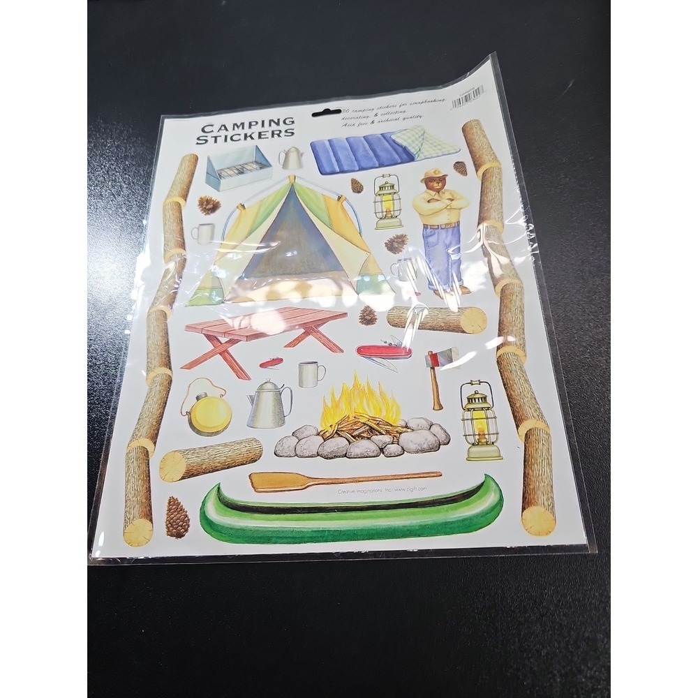 Creative Imaginations 8x10 Sticker ~ Camping